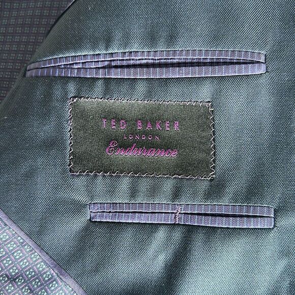 Ted Baker Endurance Blazer Men's Size 38R Navy Blue Jones CT Wool Jacket Coat - Picture 4 of 13